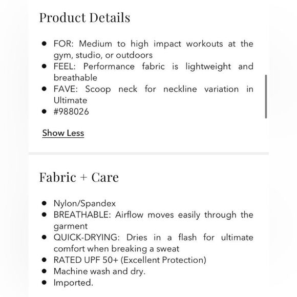 NWT Athleta Ultimate Scoop Tank Black. 2X - Picture 5 of 8